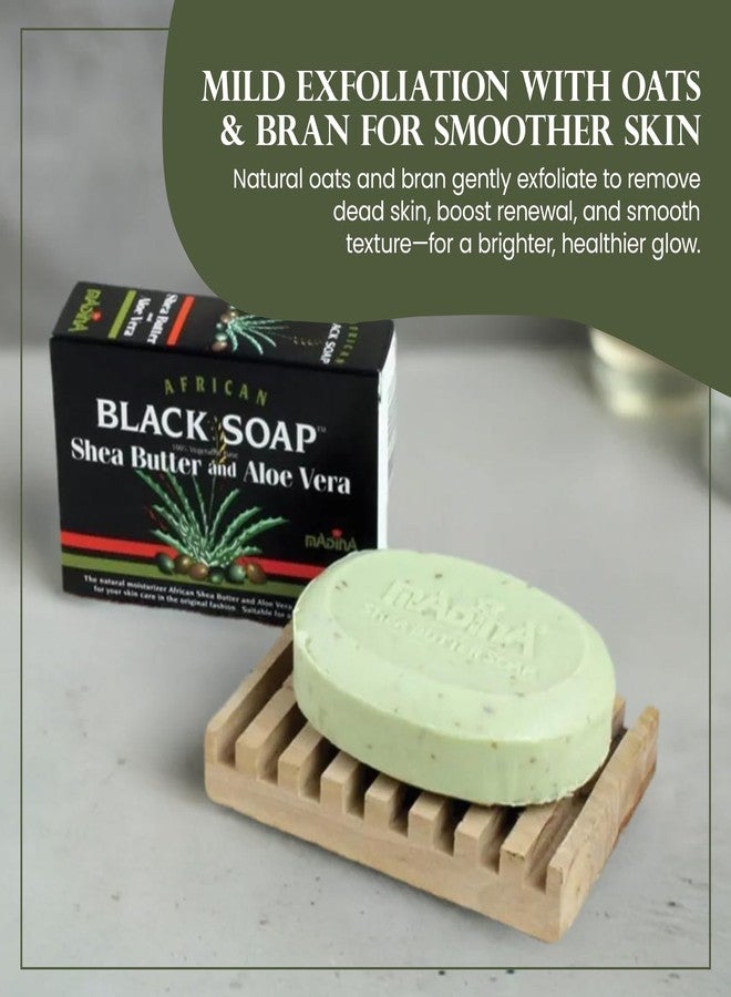 Madina African Black Soap Bar – Shea Butter, Aloe Vera, Moisturizing, Gentle Exfoliating, 100% Vegetable-Based, For All Skin Types, Face & Body Cleanser, 6 Pack (3.5 oz Each) - Image 5